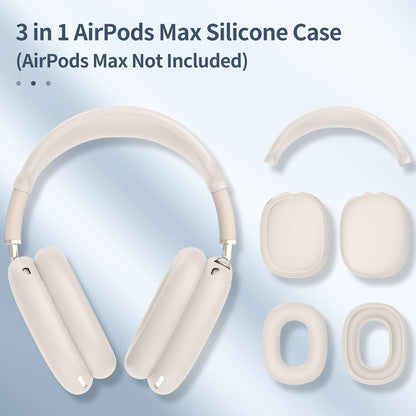 3 in 1 Silicone Case Cover for Airpods Max 2 & 1 (2026/2020/2024)