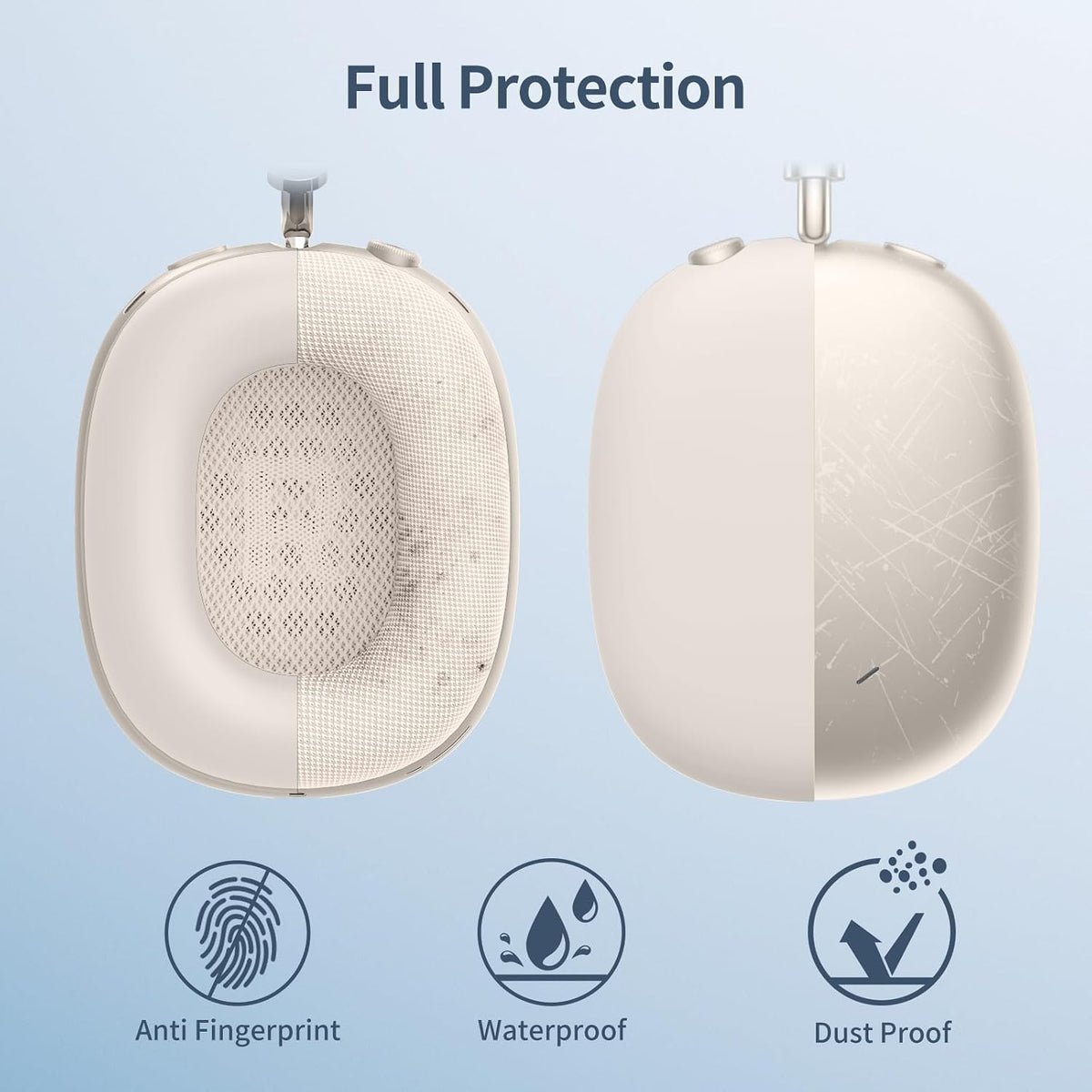 3 in 1 Silicone Case Cover for Airpods Max 2 & 1 (2026/2020/2024)