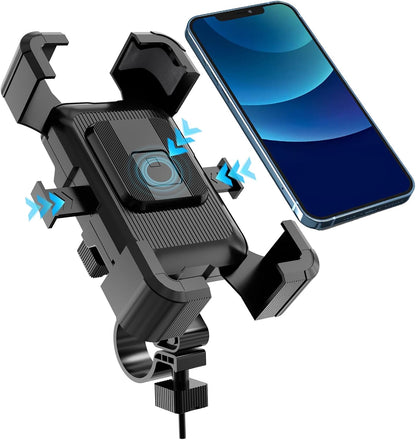 Bike Phone Mount Holder, Motorcycle Phone Mount, 3Rd-Gen anti Vibration for Scooter, E-Bicycle, Durable Phone Holder Handlebar[1S Release] Suitable for Smartphones 4.7-7.1",